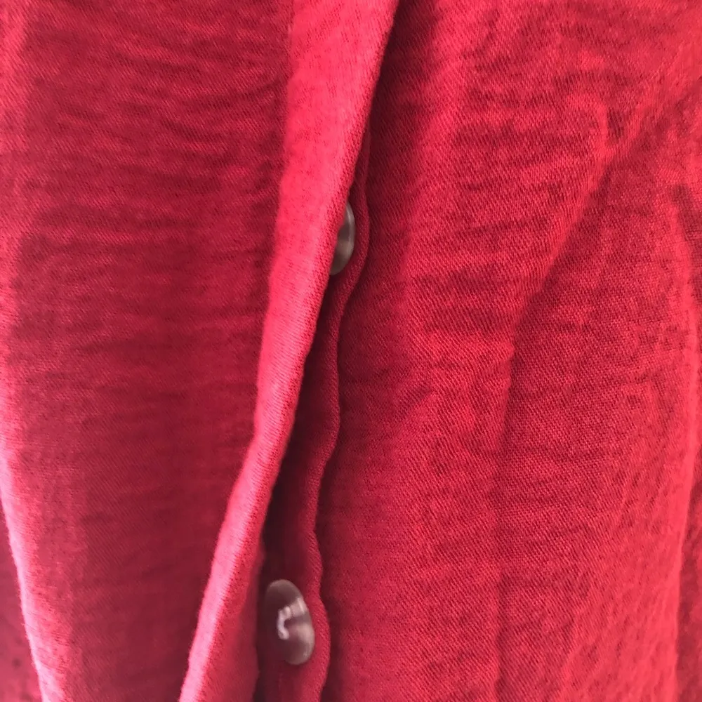 Habitat  Blouse Poppy Button Down Collared Tunic Asymmetrical Hem Sz M EUC - Image 8