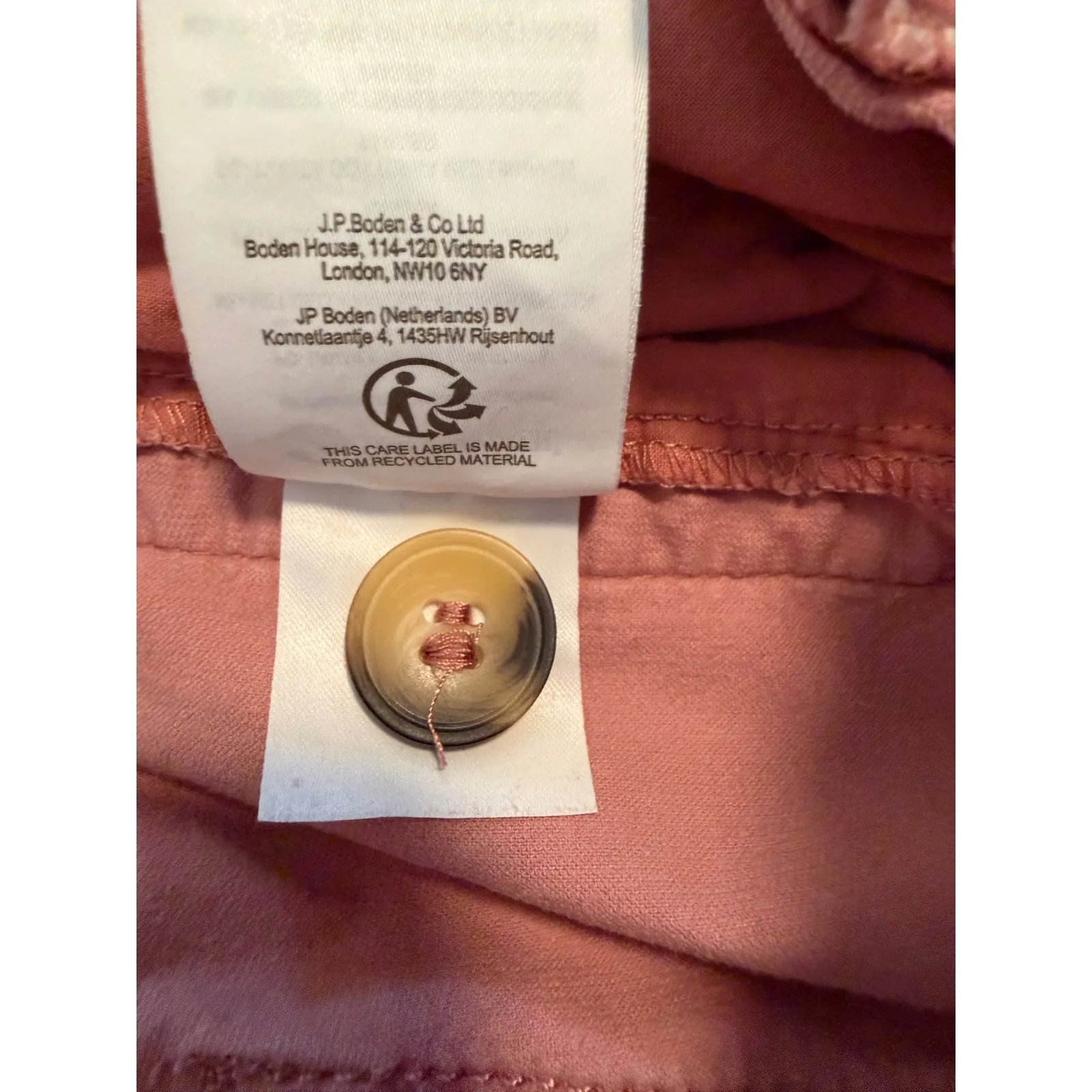 Boden Pink Corduroy Jogger Pants Elastic‎ Waist Ankle Cuff Women's Size 10L - Image 7