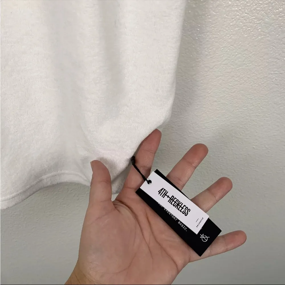 ASOS 4th & Reckless Cloud Oversized Toweling Oversized Tee‎ White Sz XXS - Image 2