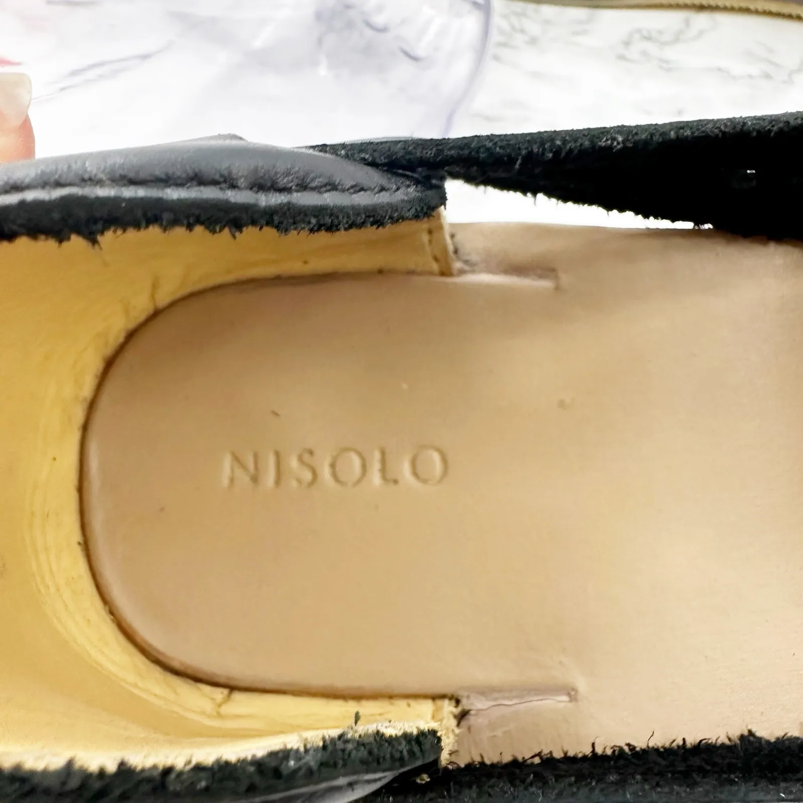 Nisolo Womens 9.5‎ Huarache Sandal Black Leather Water Resistant Sandals - Image 8