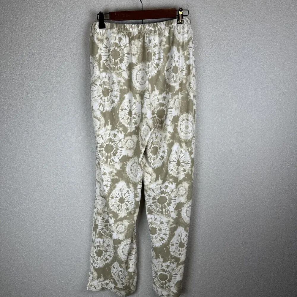 Koolaburra by UGG Cloud Jersey Straight Leg Pajama Size M Cashmere Beige Tie Dye - Image 5