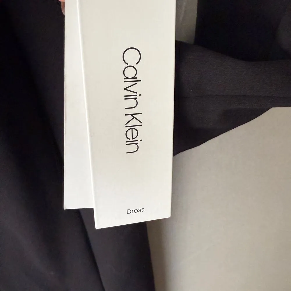 Calvin Klein sz 4 black jewel studded long‎ sleeve mini Dress NWT - Image 5