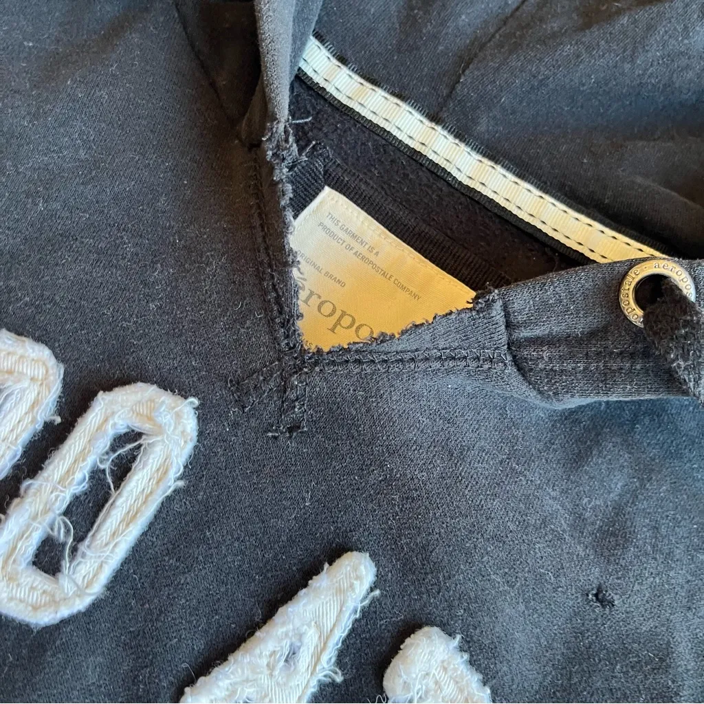 Vintage Aeropostale Hoodie Sweatshirt XL Womens Spellout - Image 9