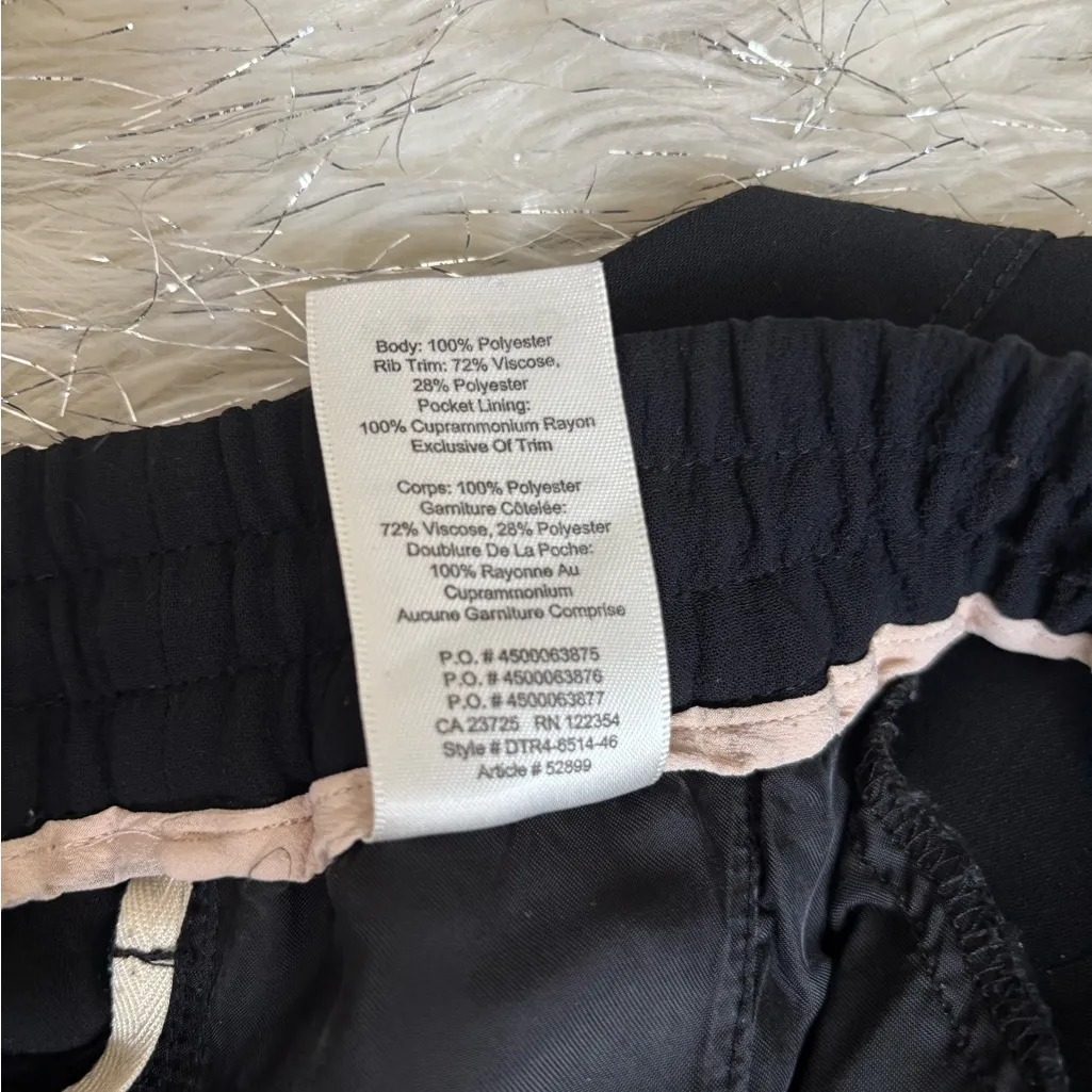 Wilfred Black High Waist Track Creppe Jogger Pants Size M Size M - Image 10