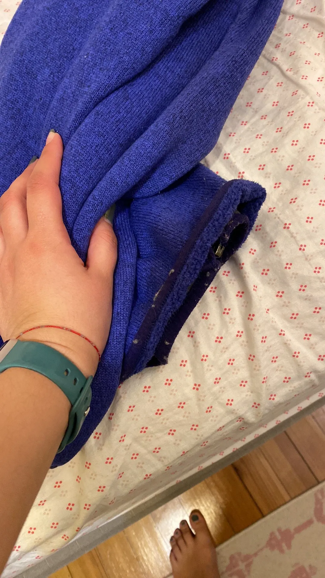 LL bean Heathered Purple Full Zip Up - Image 4