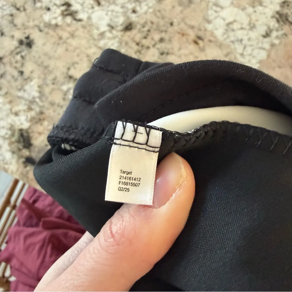 All in Motion Black Wide Leg Track Pants White Side Stripe Size M - Image 6