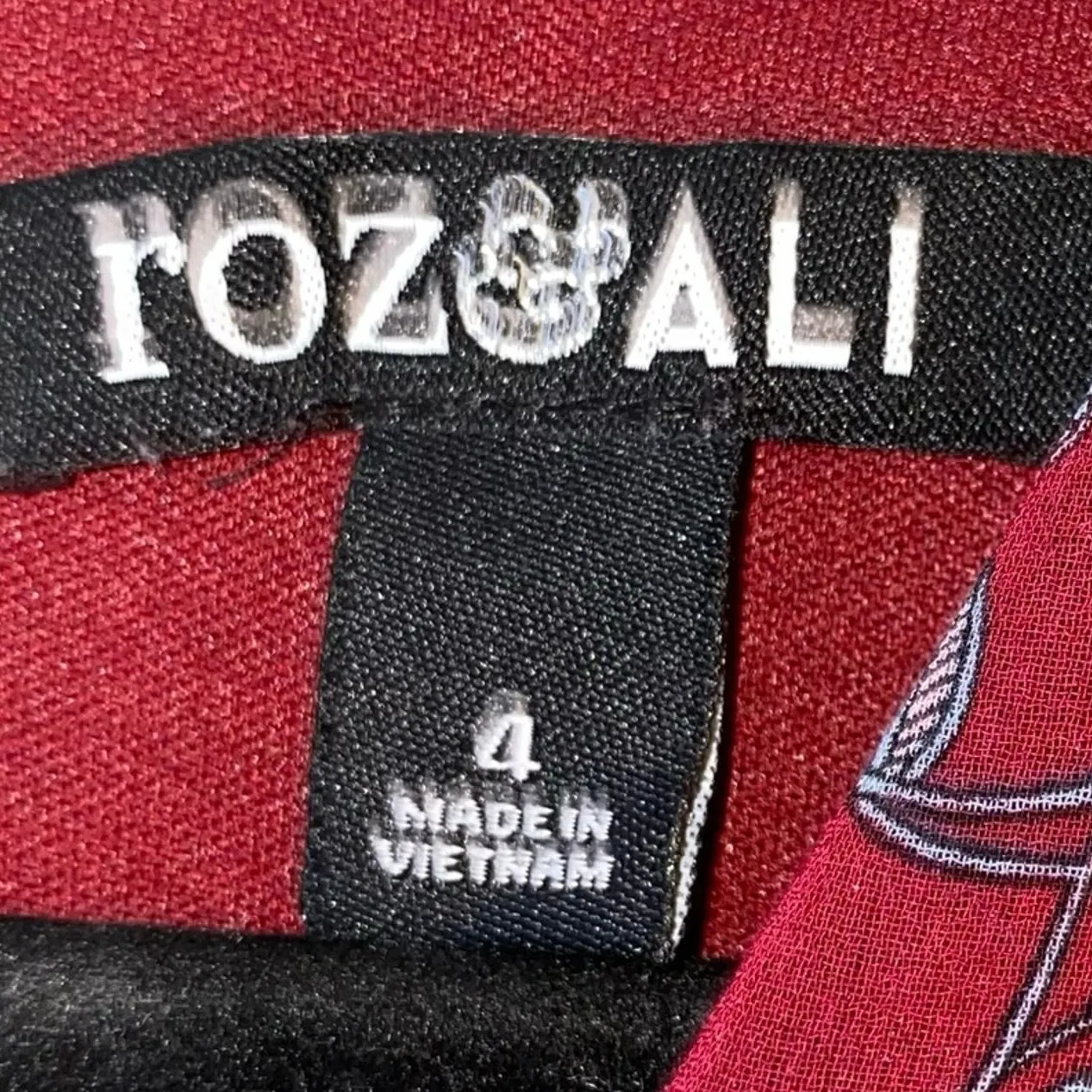 Roz & Ali Multicolored Floral Block Patterned V Neck Boho Dress - Image 5