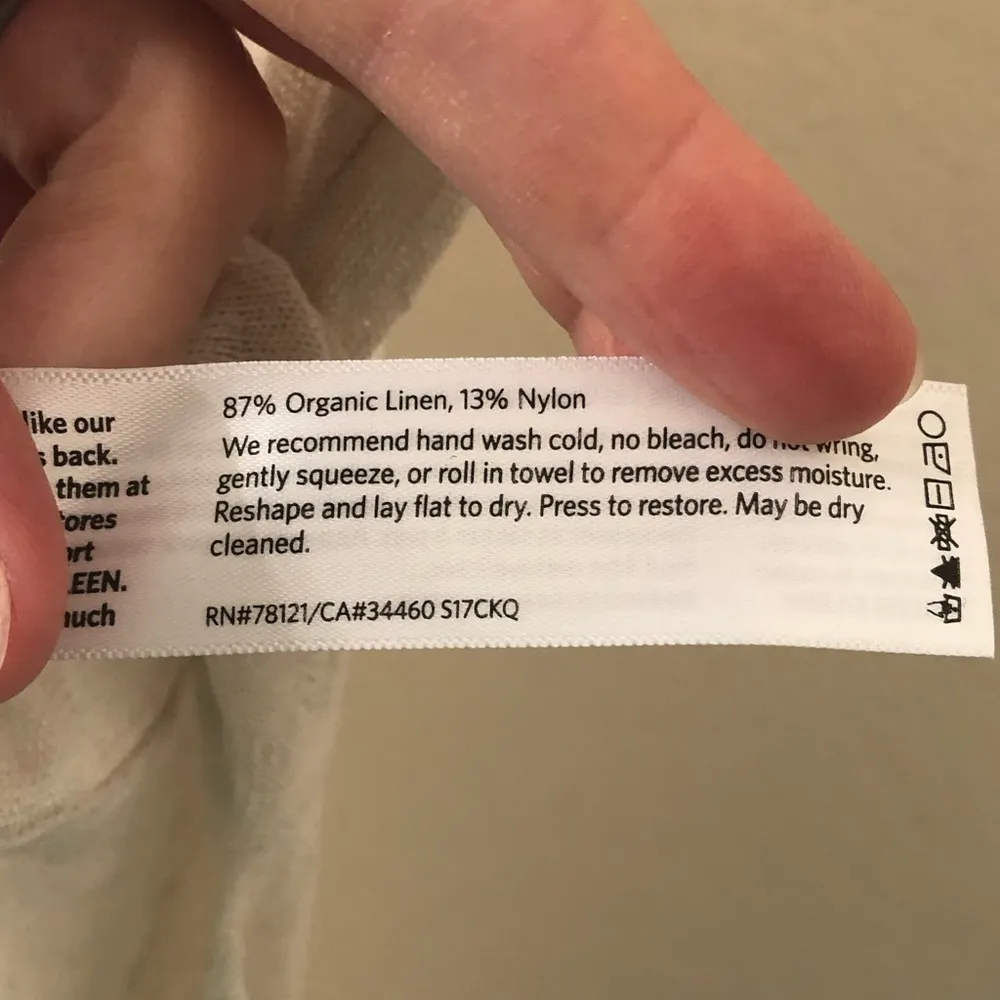 Eileen Fisher Cream White Linen Tunic Dress Top - Size S/P - Image 6