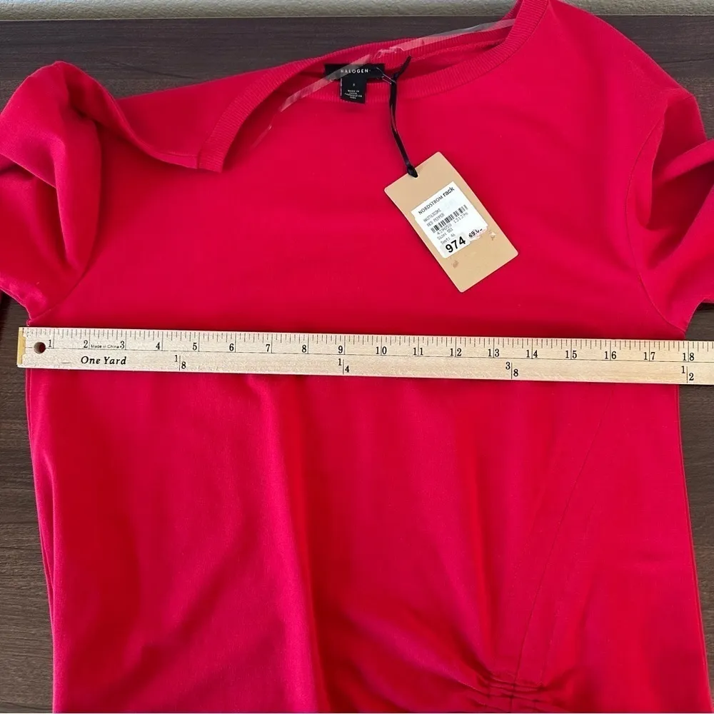 Red Long Sleeve Round Neck Pullover Size Small NWT - Image 8