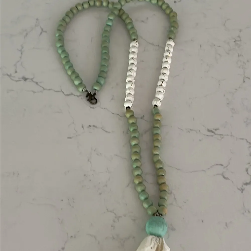 Cute Long Beaded Necklace with Tassel - Image 4