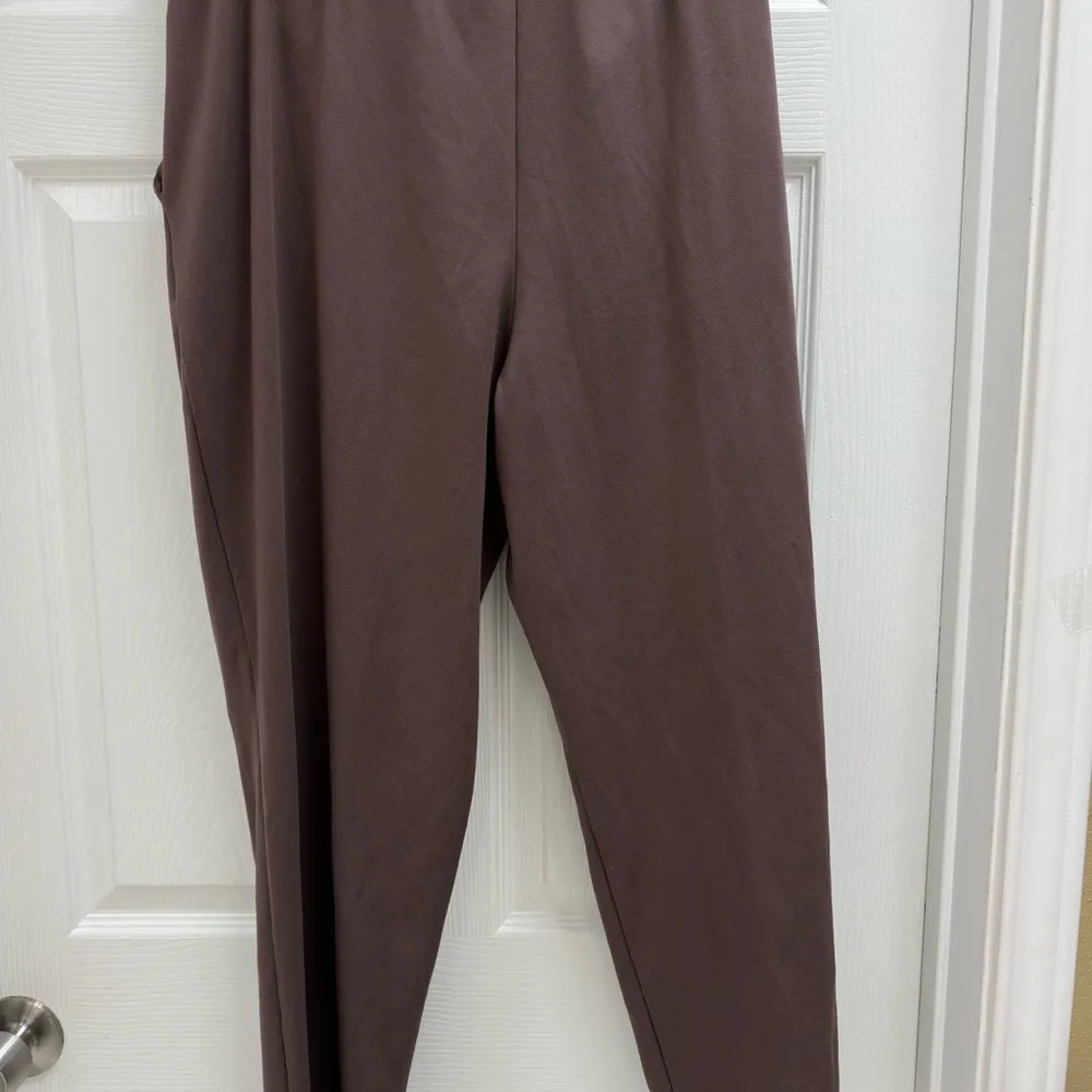 Joie Womens XL Paper Bag Waist Soft Easy Pants Stretch Taupe Drawstring - Image 3