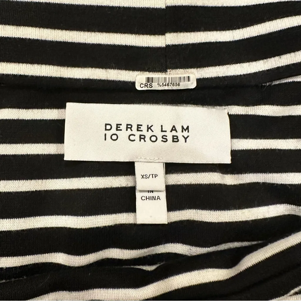 Derek Lam Striped Off the Shoulder Body Con Dress Size XS - Image 7