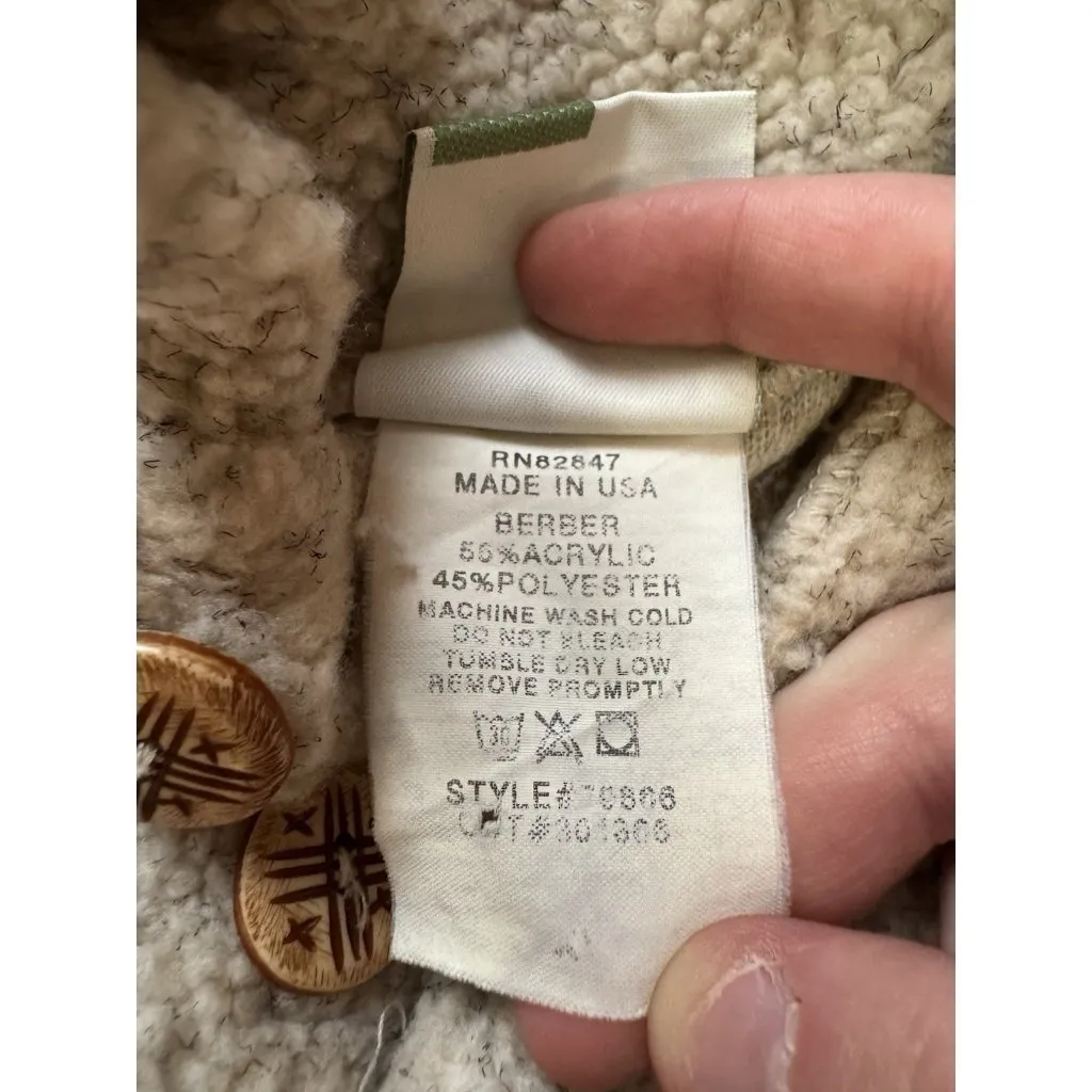 Art Unlimited Fleece Deer Pullover Sweater Sweatshirt Size Measured USA MADE VTG Brown - Image 11