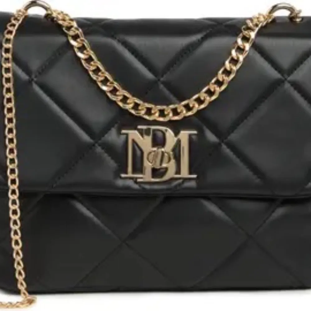 Badgley Mischka Large Quilted Vegan Leather Crossbody w/ 2 Straps - Black - NWT - Image 2