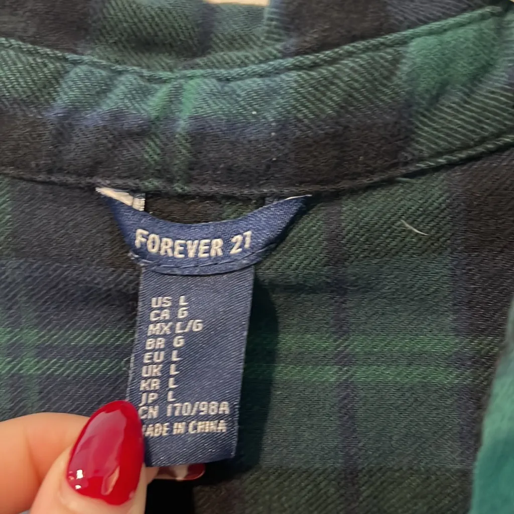 Distressed plaid button up longsleeve shirt - Image 3