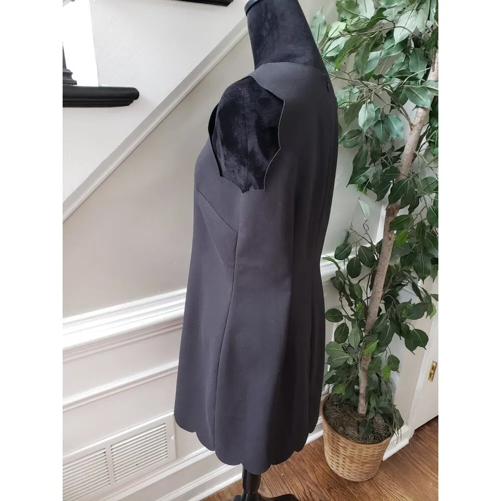 J. Crew Women's Black Solid Polyester Round Neck Sleeveless Knee Length Dress 10 - Image 6