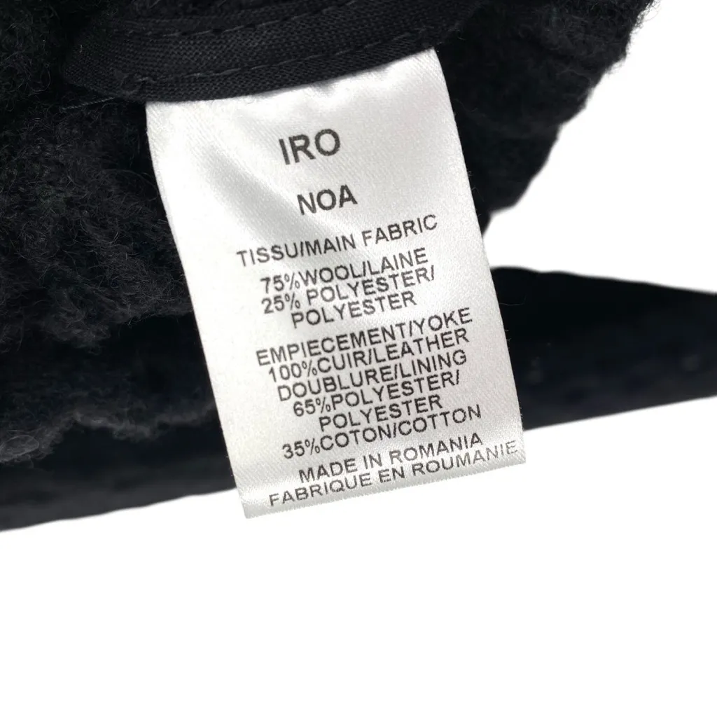 IRO Noa Black Wool Moto Jacket Sweater - Image 7