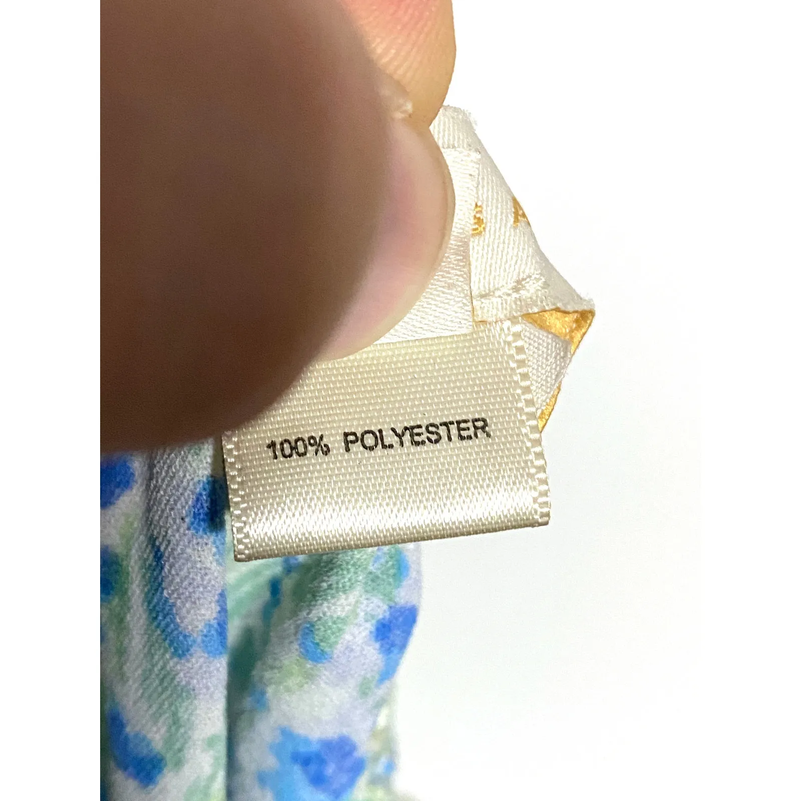 Monteau Ditsy Floral Midi Dress M Puff Sleeves Babydoll Romantic Milkmaid Dainty Blue Size M - Image 7