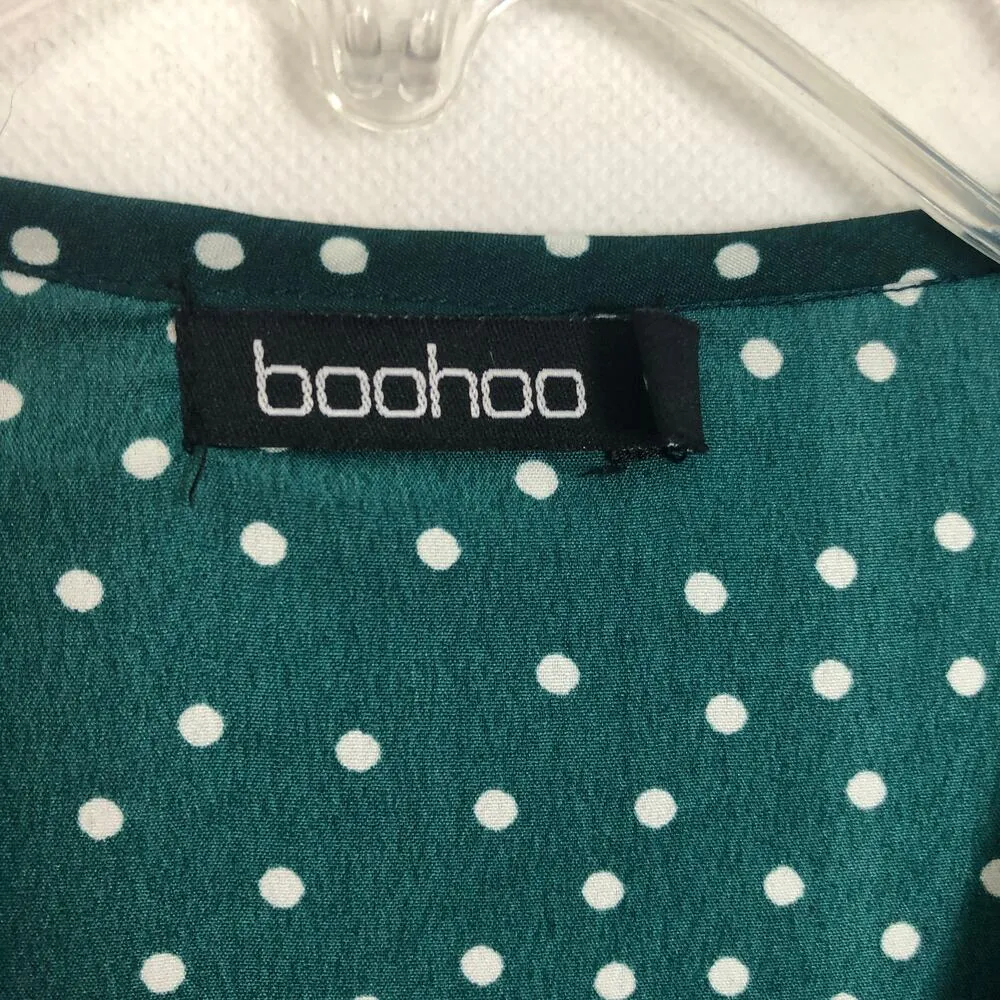 Boohoo Polka Dot Womens Top 6 Chic Minimalist Workwear Casual Office Lightweight - Image 4