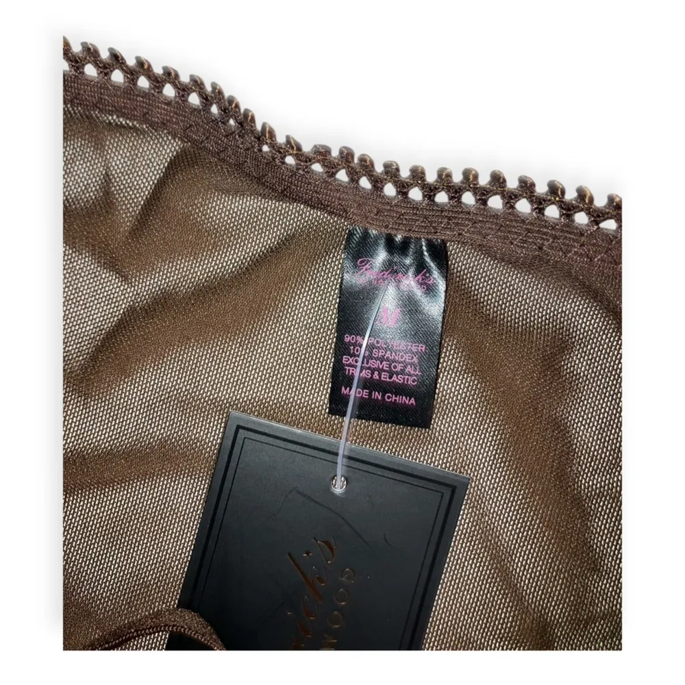 Frederick’s of Hollywood Womens Brown Lola Lee Mesh Teddy - Image 2