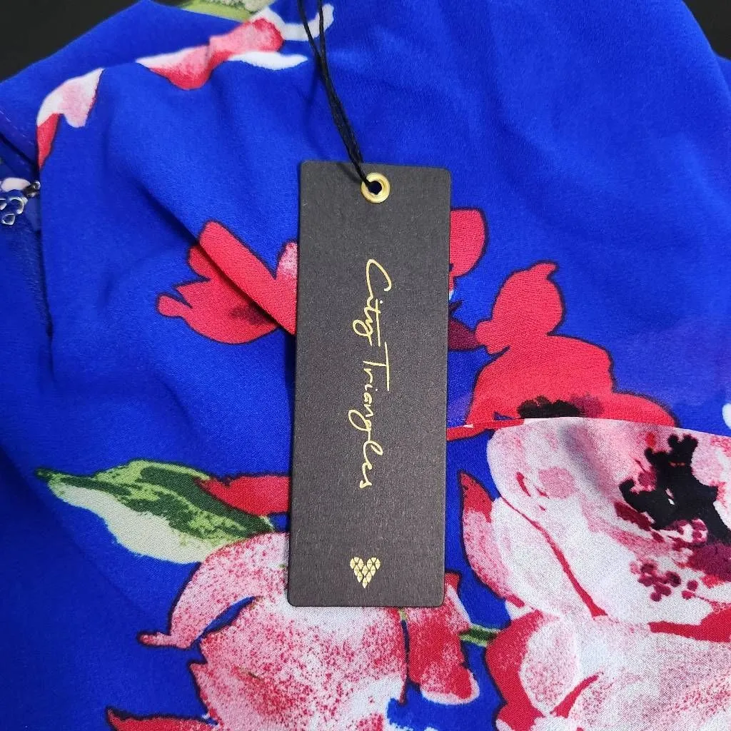 City Triangles Blue Floral Strapless Maxi Dress NWT Size Small Boho Maxi Dress - Image 10