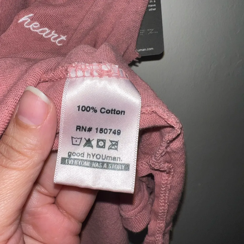 Good hYOUman Mauve Woman's Grateful Heart Tank top 100% Cotton - Image 4