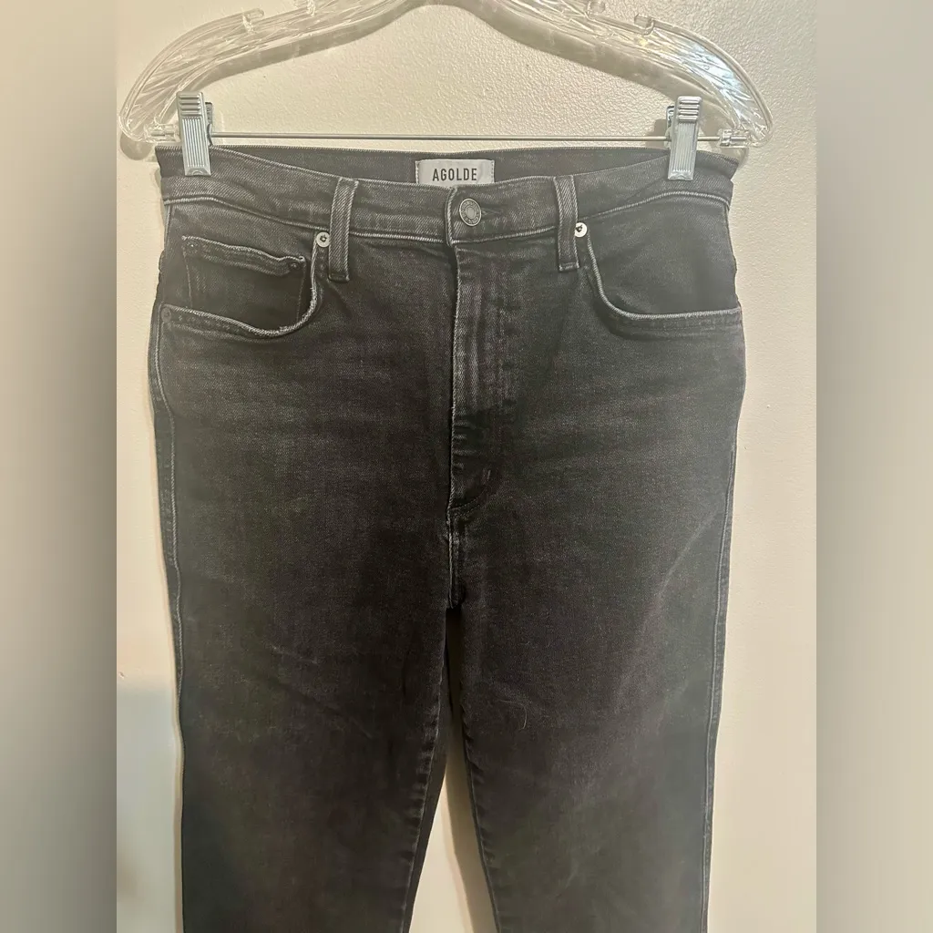 AGOLDE 90'S Pinch Waist High Rise Straight Kick Flare in Panoramic Size 29 - Image 5