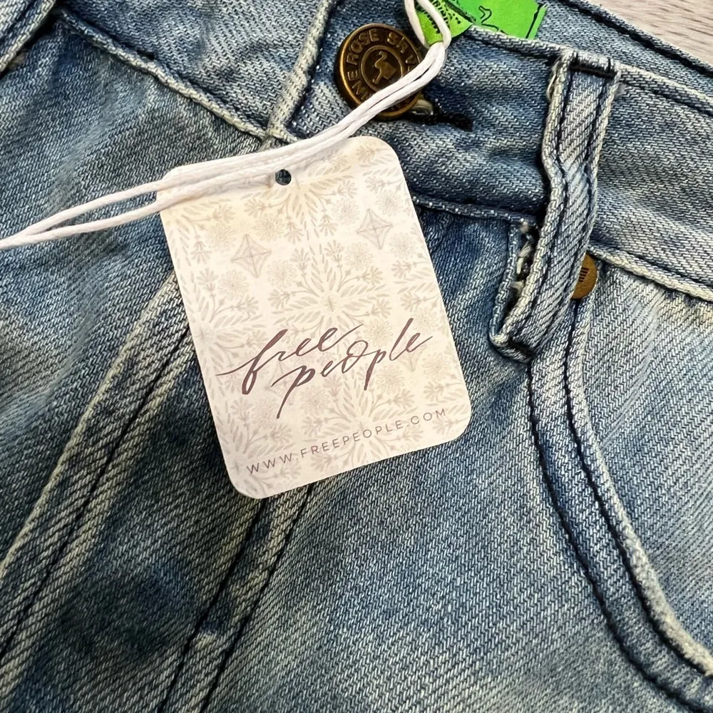 Sandrine Rose X Free People Straight Leg Indigo Blue Jeans Women's Sz 25 NWT - Image 2