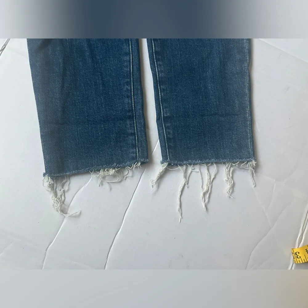 MOTHER Denim The Looker Ankle Step Fray Jeans Blue Size 28 - Image 9