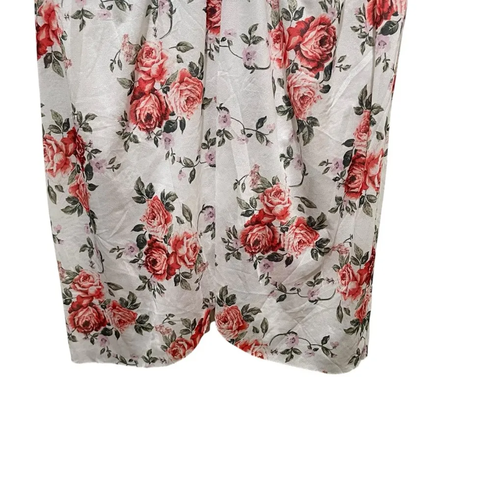 Avidlove Rose Floral Lace Babydoll Chemise Bodysuit Red White Plus Size 14W - Image 2