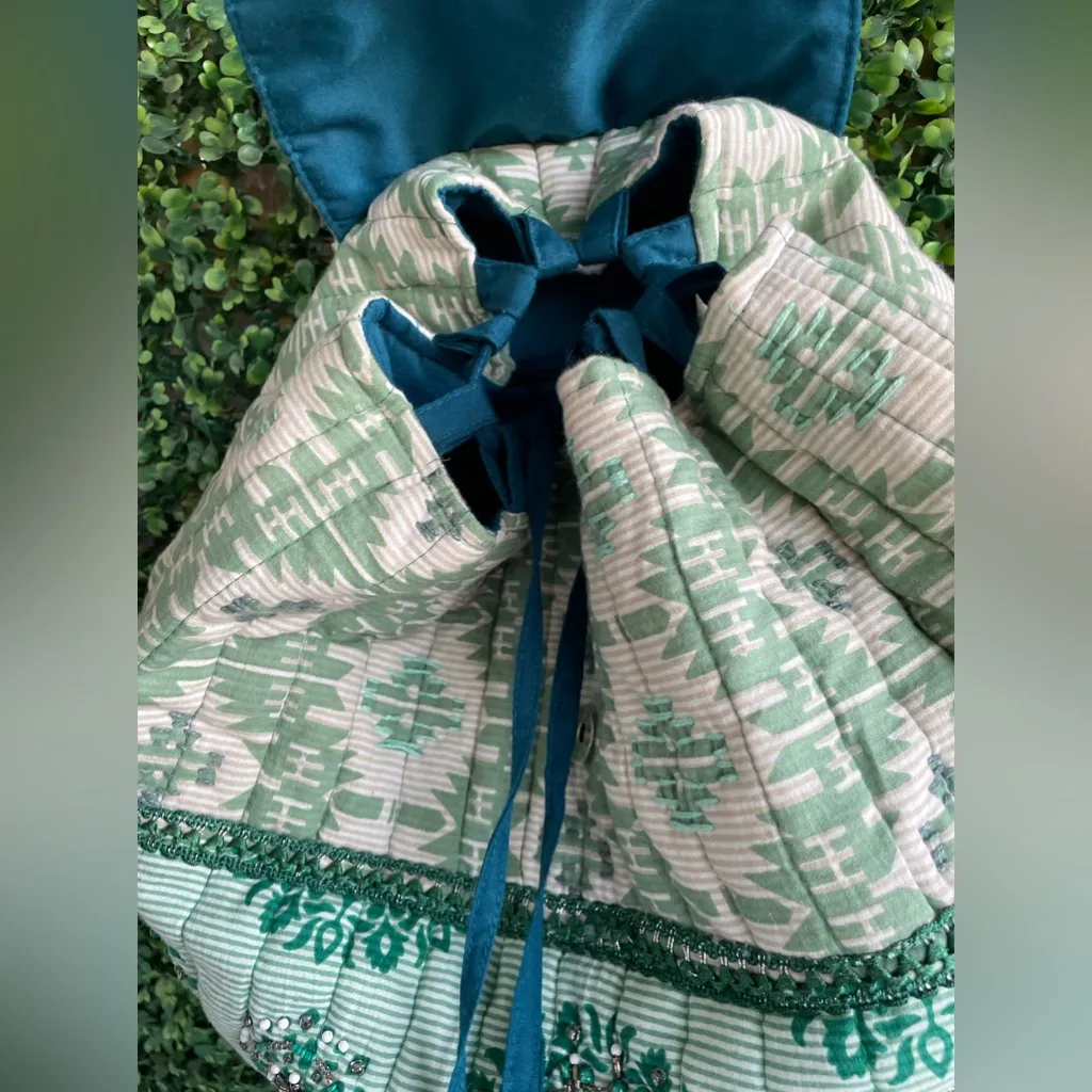 Prana - Bhakti Backpack | Beautiful Patchwork Embroidery & Beaded Detail - Boho - Image 5