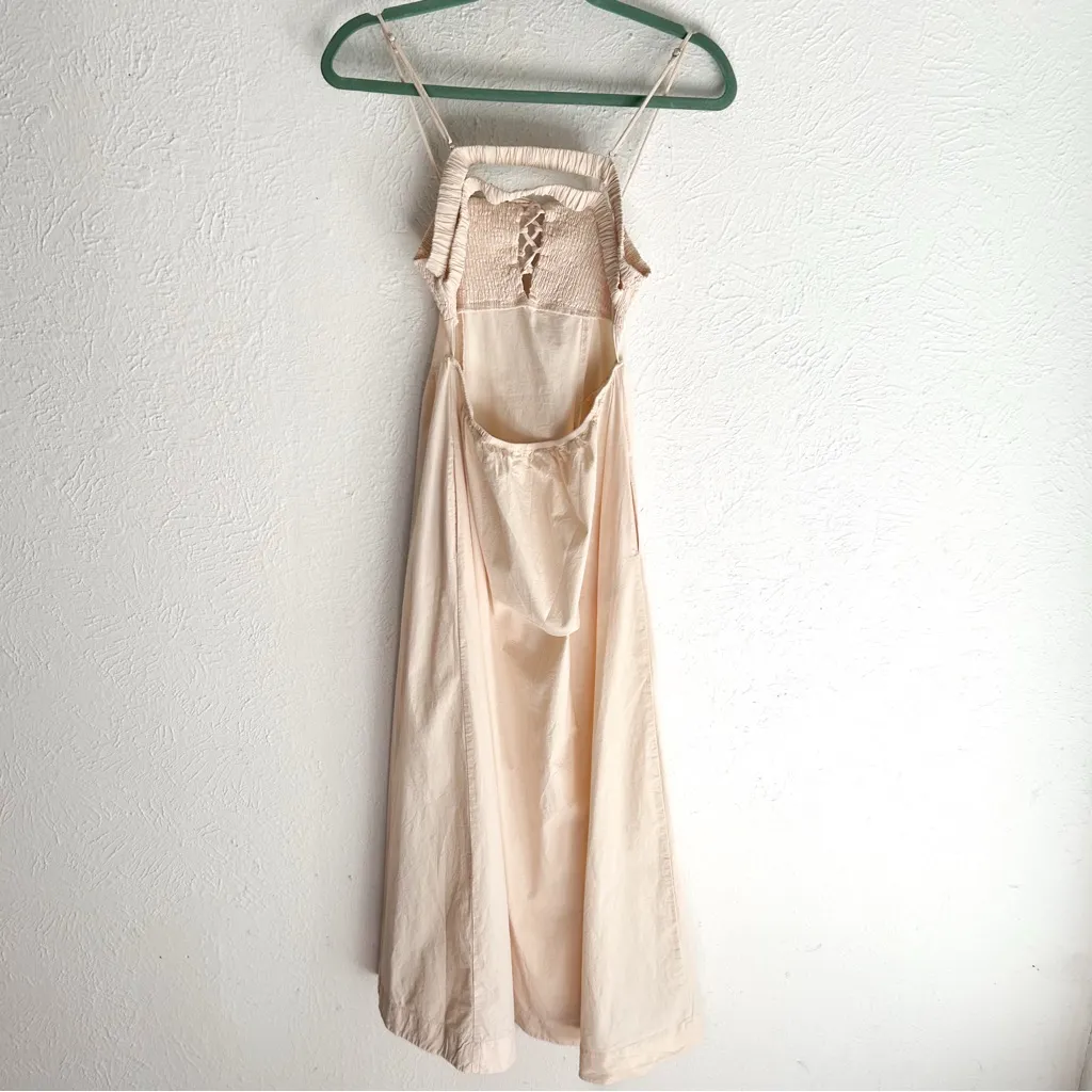 Free People Fifi Midi Dress Ivory Sz Medium - Image 6