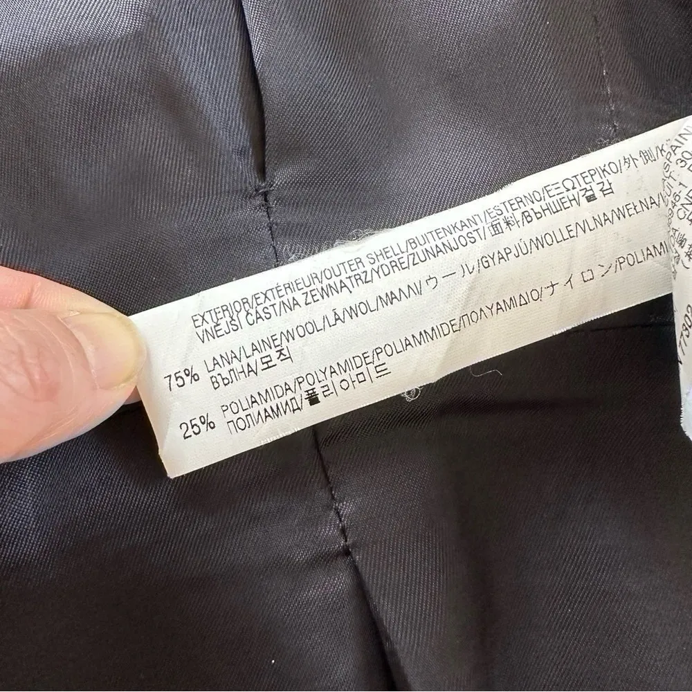 Zara Short Coat With Gold Metallic Buttons Black - Image 9