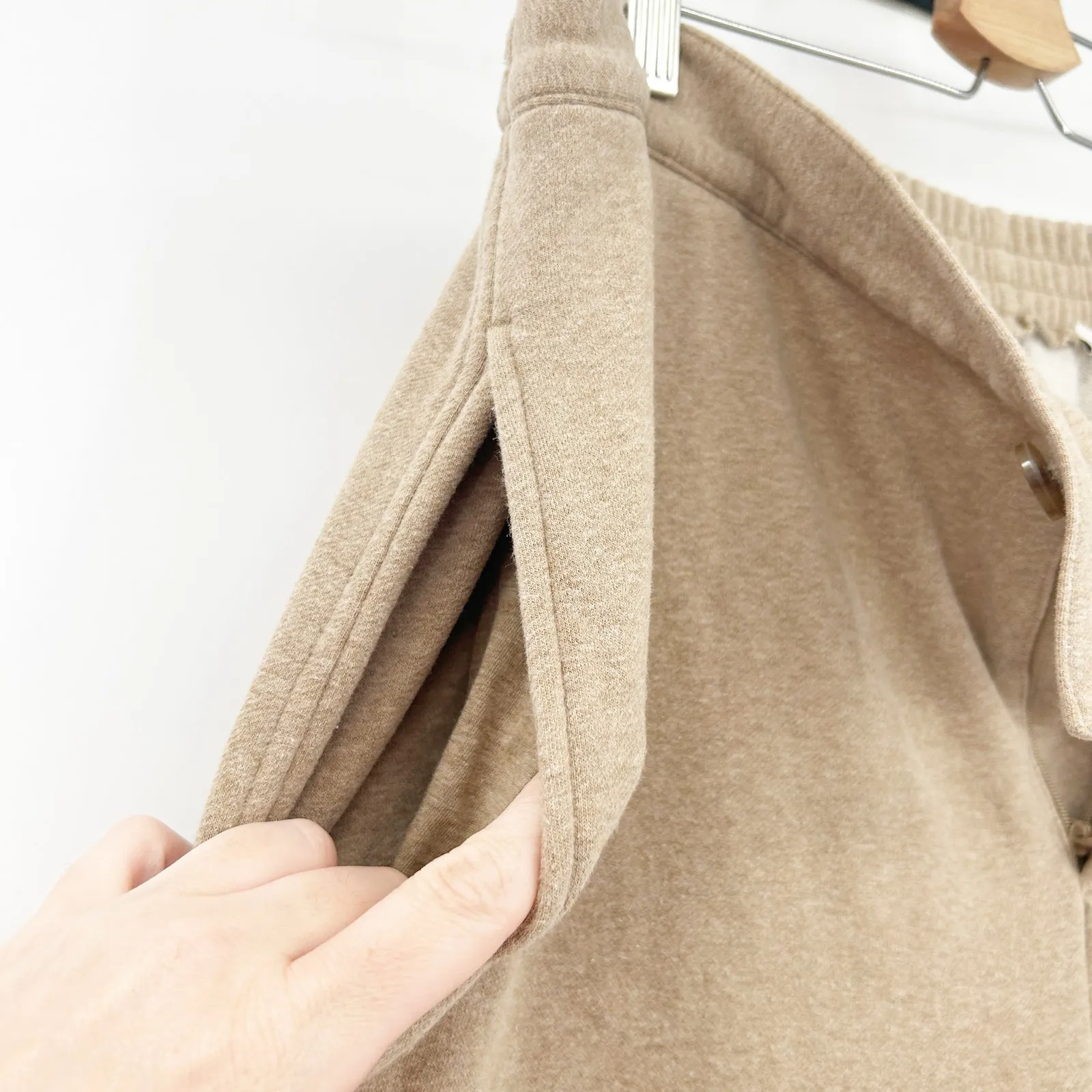 Vince‎ Womens Neutral Brushed French Terry High Waist Straight Leg Trouser Pants - Image 9