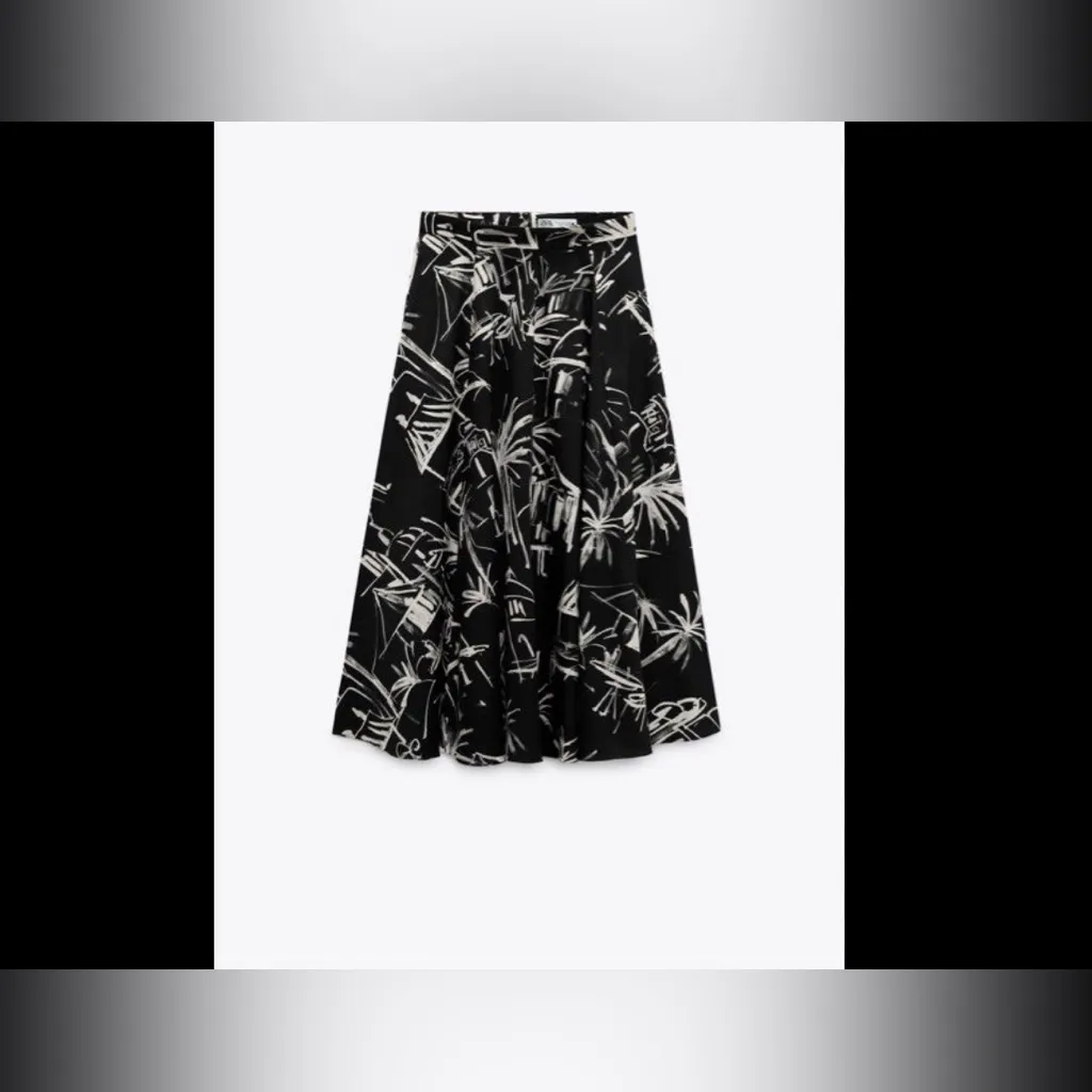 Zara floral printed midi skirt - Image 2