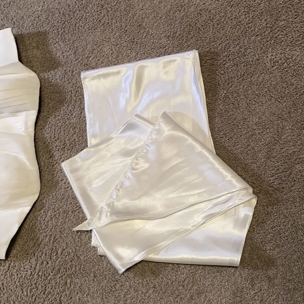 Women’s Elegant Ivory Strapless Full Length Chiffon Prom Party Formal Dress XXXL Size undefined - Image 5