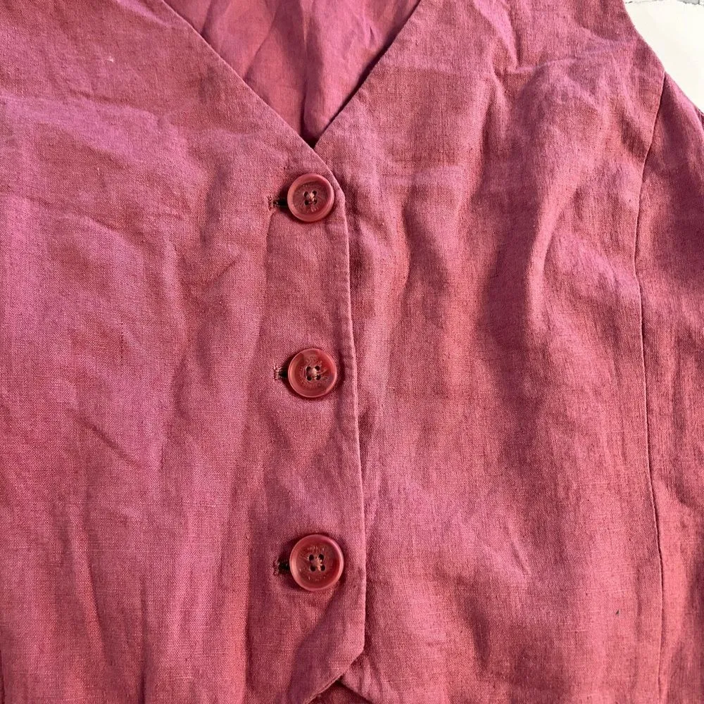 Brownie Linen Vest Top Small Pink Size undefined - Image 2