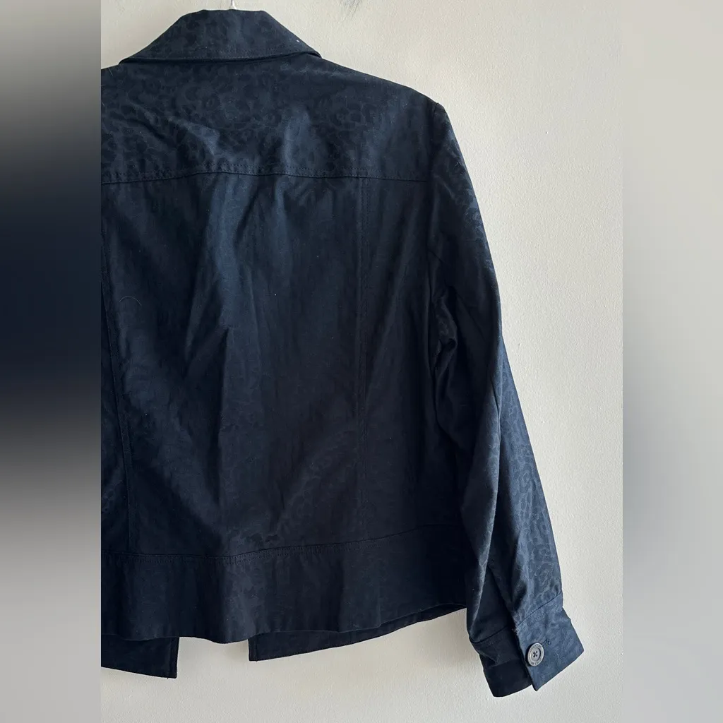 Jones New York Cheetah Print Black Button Down Jacket, Size 1X - Image 15