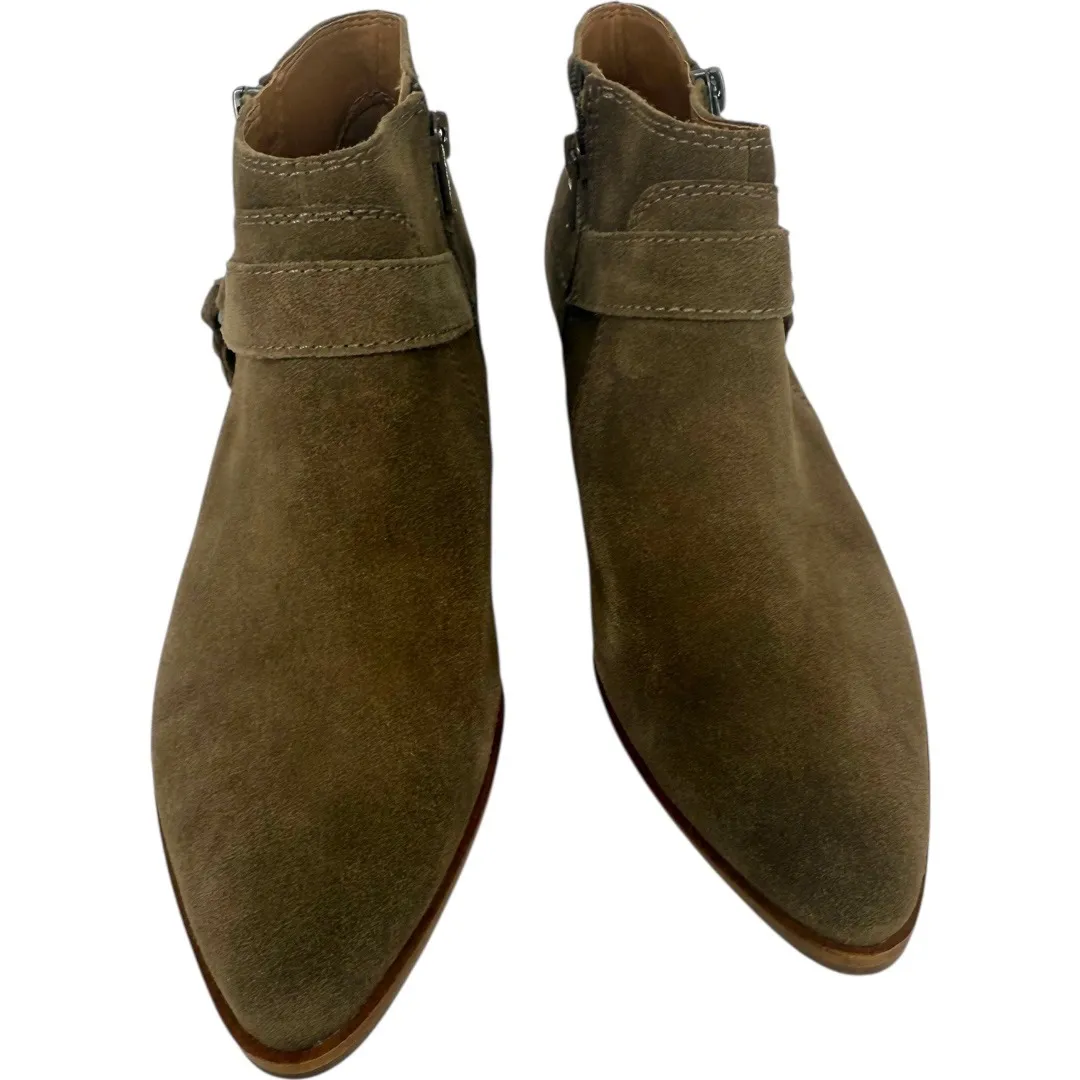 Lucky Brand Women's Enitha Suede Ankle Boots Bootie Antique Green Size 9 Western - Image 8