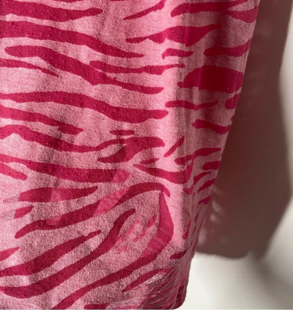 Torrid Pink Zebra Burnout Tank Top Size 0 / Large - Image 3
