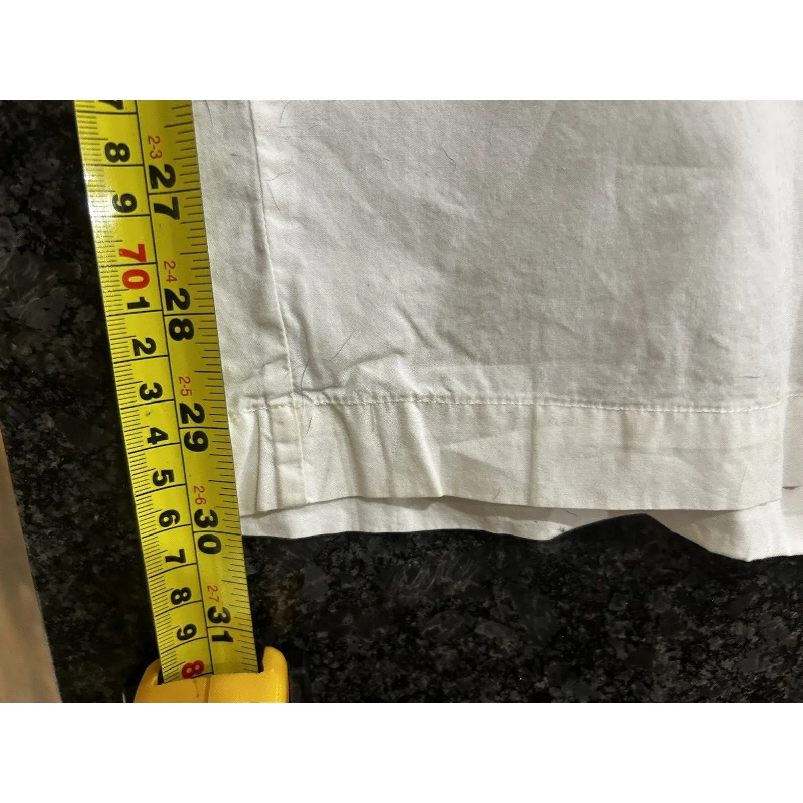 SKIMS Pajama Pants Size 2X White Poplin Sleep Elastic Waist Pockets Lounge Cozy - Image 9