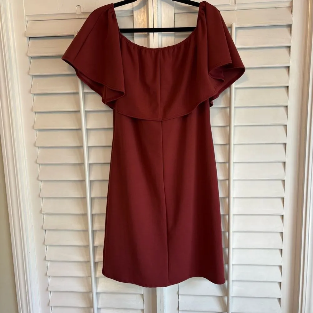 Pinc Rust Off Shoulder Dress Size‎ 1X Orange - Image 2