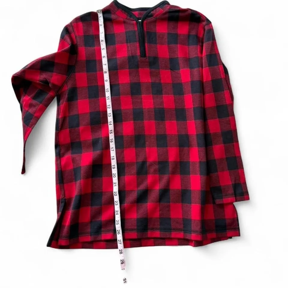Vintage‎ Buffalo Plaid Quarter Zip Top Size undefined - Image 8