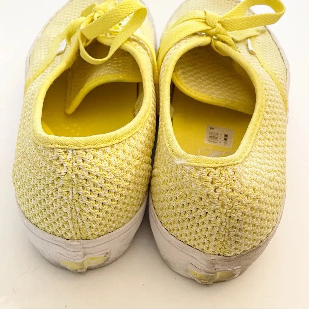 Vans Shoes Mens 9 Womens 10.5 Era Stacked Sneakers Platform 721454 Yellow Mesh - Image 4