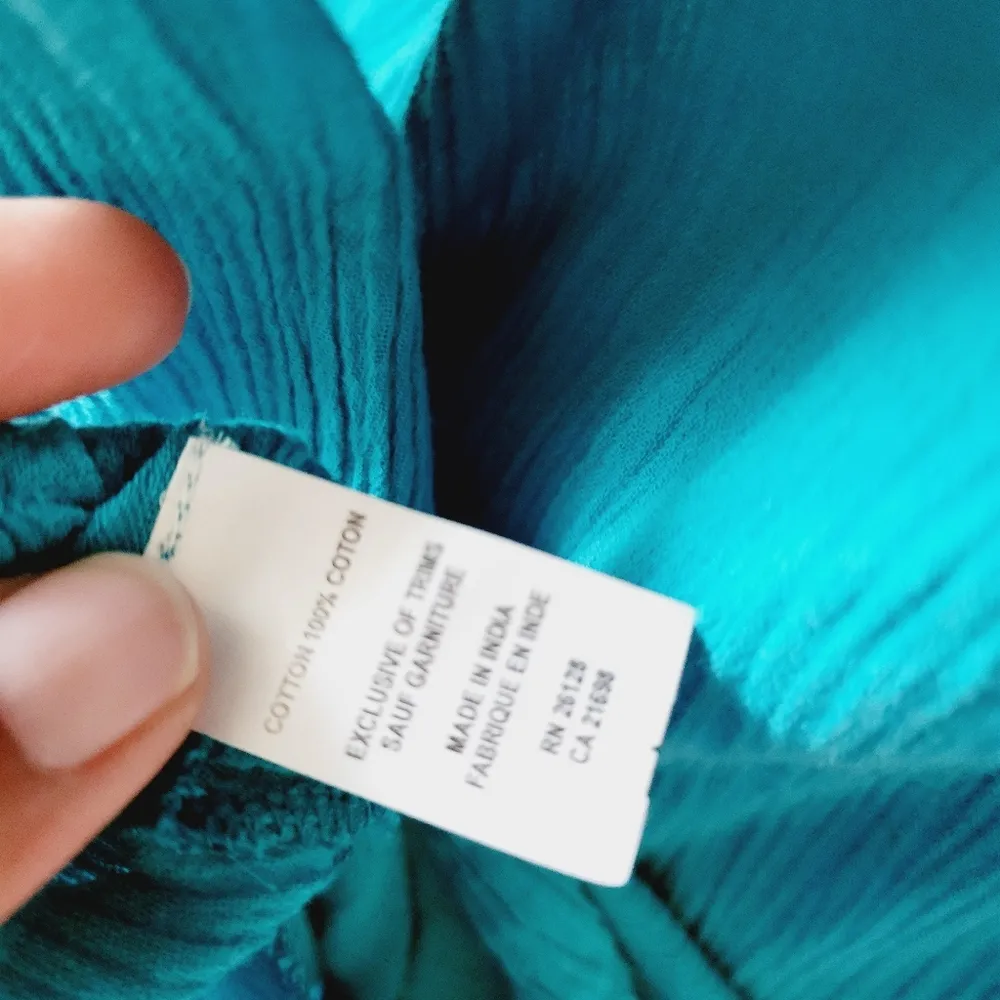 Echo beaded neck guaze swim coverup size small - Image 7