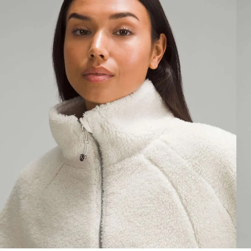 Lululemon Scuba Oversized Fleece jacket cream Bone XS/Small - Image 3