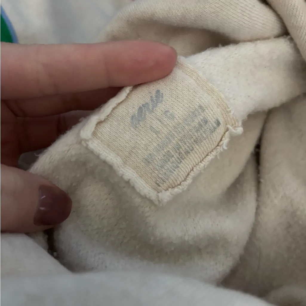 American Eagle AE Cream Hoodie Patchwork - Image 4