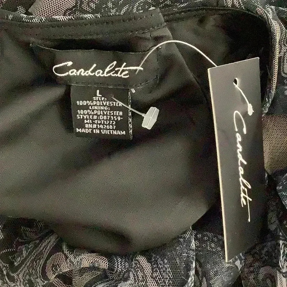 Candalite Size Large Paisley Print Sleeveless Dress With Lining. New With Tags - Image 6