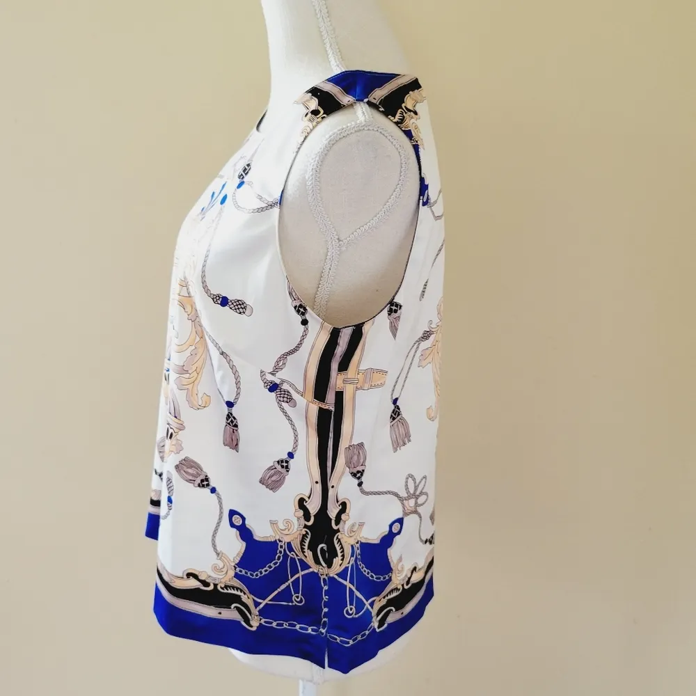 Tahari baroque print blouse size mp - Image 4