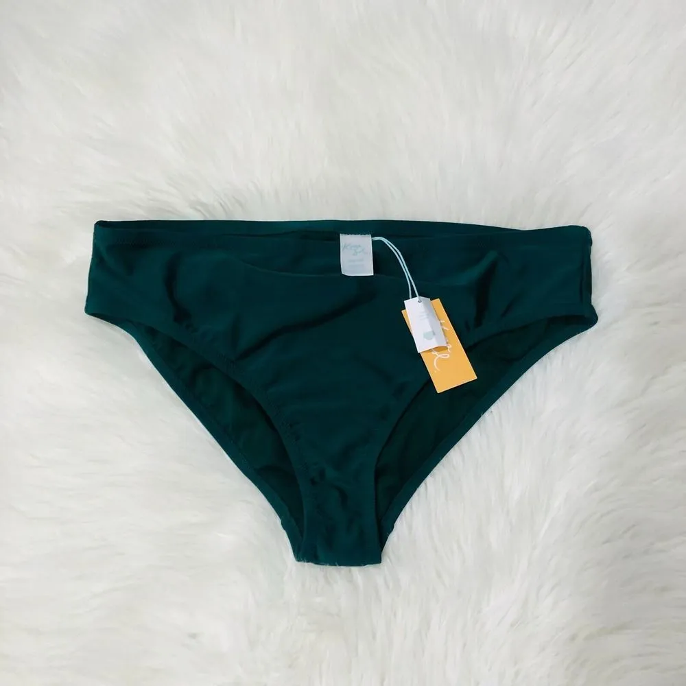 Kona Sol Women's High Coverage Hipster Bikini Bottom Green 16W/18W NWT - Image 2